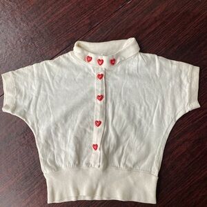 Vintage Girls Size 7 Valentines top/shirt